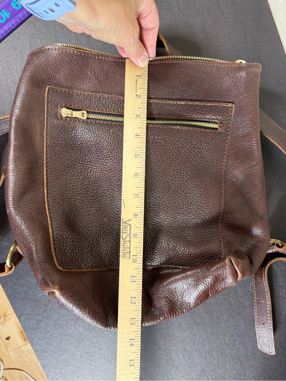 Portland Leather Backpack - Picture 3 of 7